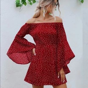 Red Off The Shoulder Dress